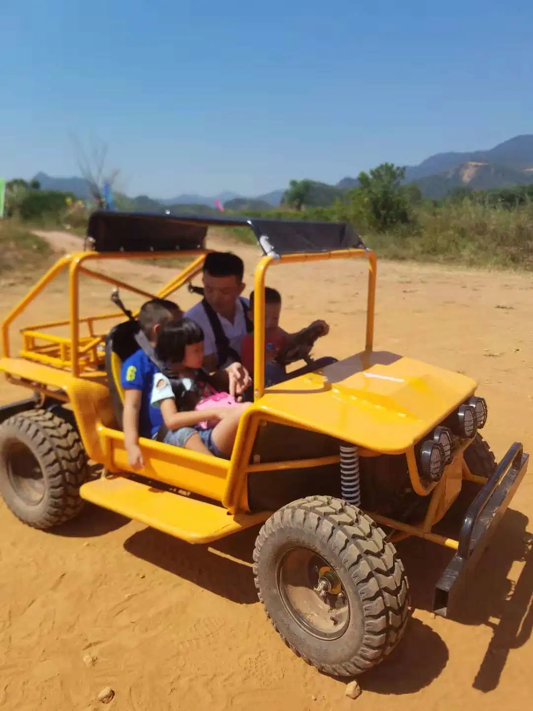 La gasolina Mini Buggy off road Alquiler de Quad ATV 200cc de coche en la playa para adultos