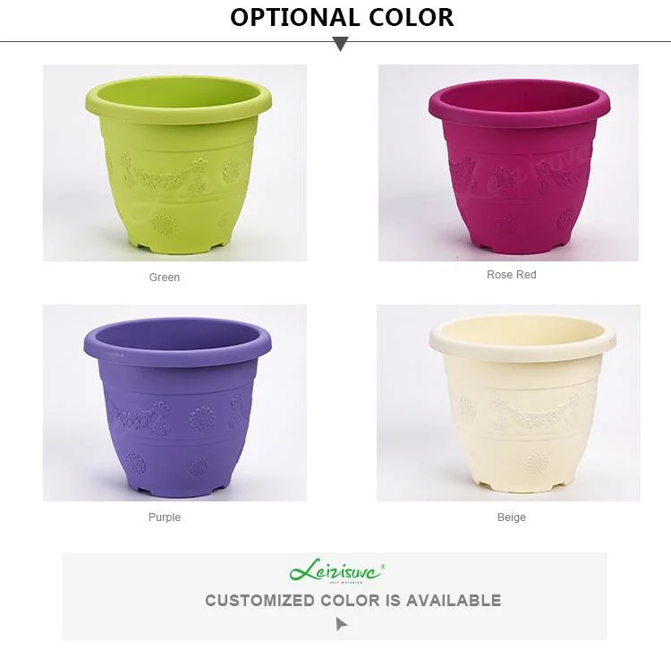 Low Price Hot Sale Plastic Pots for Orchid Herbs Cactus Maceteros Bonsai Round Antique Design Outdoor Planters (HG-2928-2)