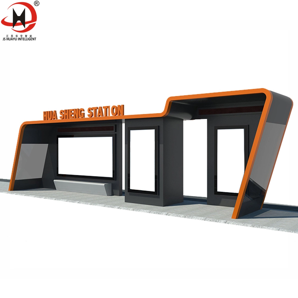 High quality/High cost performance  Prefabricated Stainless Steel Bus Shelter Station with Bench