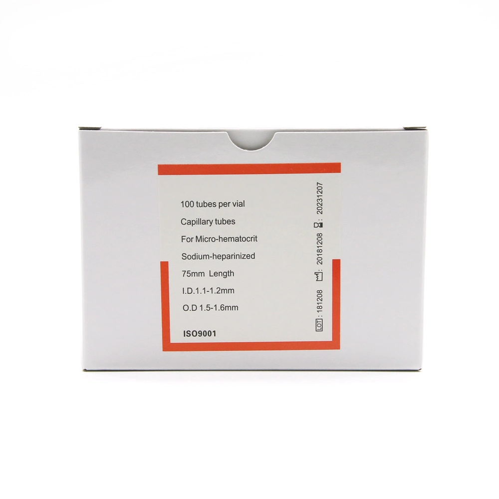 Medical Disposable Glass Micro Hematocrit Heparin Tube Blood Collection Capillary Tube