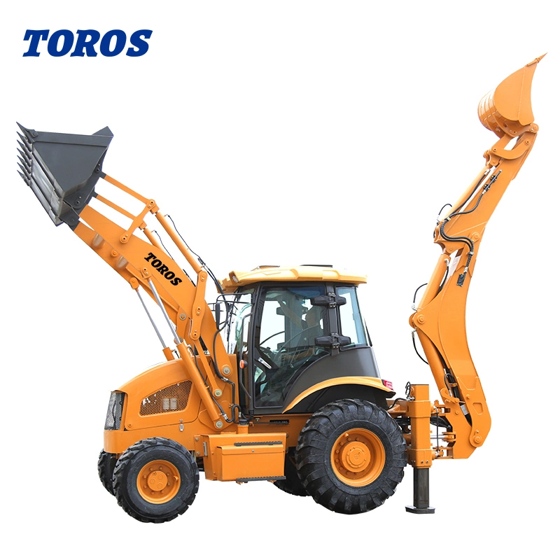 8 Ton Backhoe Loader for Sale with 0.3-1.0m3 Bucket