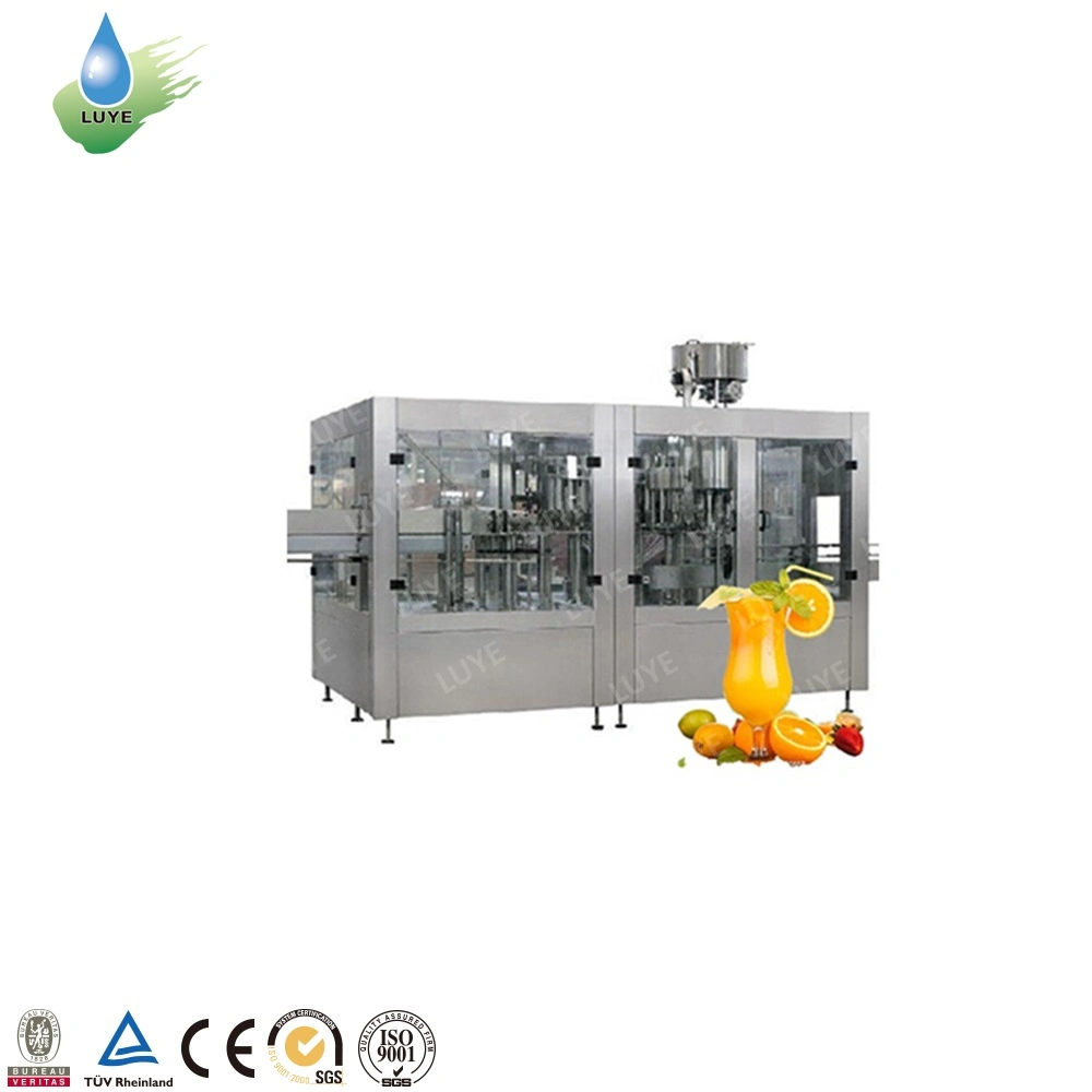 Enchimento automático de bebidas processamento linha de produção/garrafa de pequena escala Máquina de enchimento de bebidas com gás para sumos de água