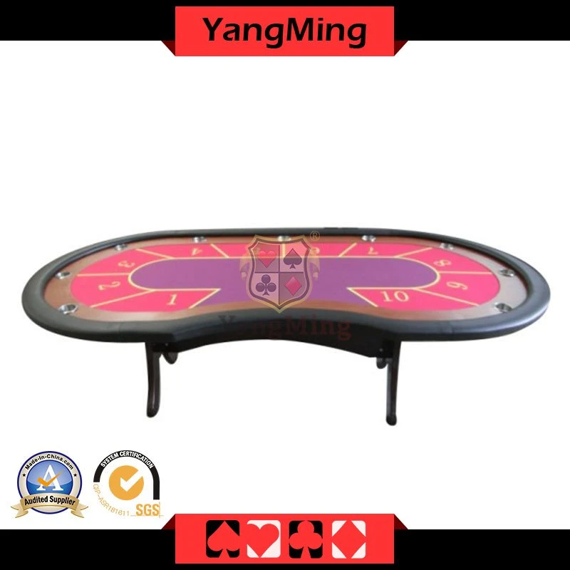 Gambling Table Texas Holdem Poker Table Economical Model Factory Style Dedicated Texas Poker Game Table with 10 Seats Ym-Tb019