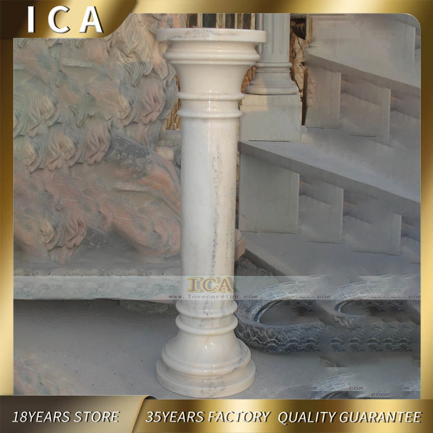 Décoration intérieure extérieure colonne en marbre pilier en pierre blanche