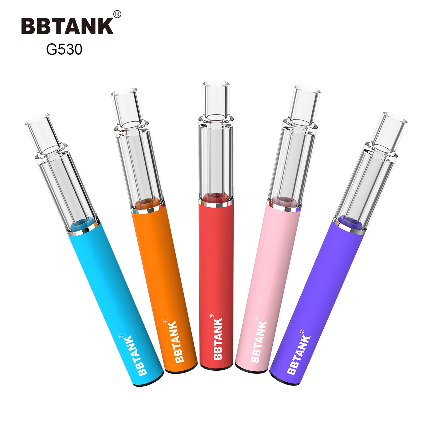 Full Quartz Pen Style Vape Cartridge Bbtank Thick Oil Pen Rechargeable Electric Cigarette