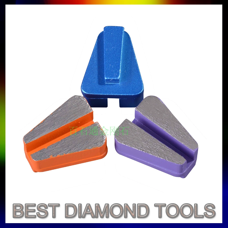 Trapezoid Double Square Diamond Concrete Grinding Tools Shoes/Metal Bond Floor Grinding Tools