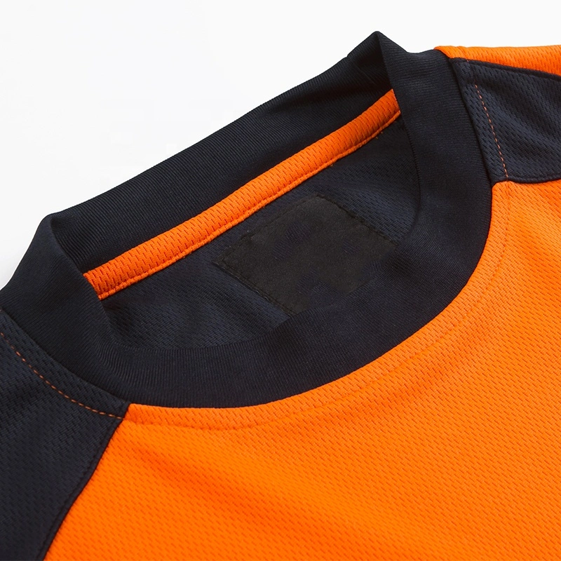 La seguridad Garmet Hi Vis Camiseta de la Clase 3 ANSI Seguridad reflectante naranja Lima de manga larga y corta camisa alta visibilidad