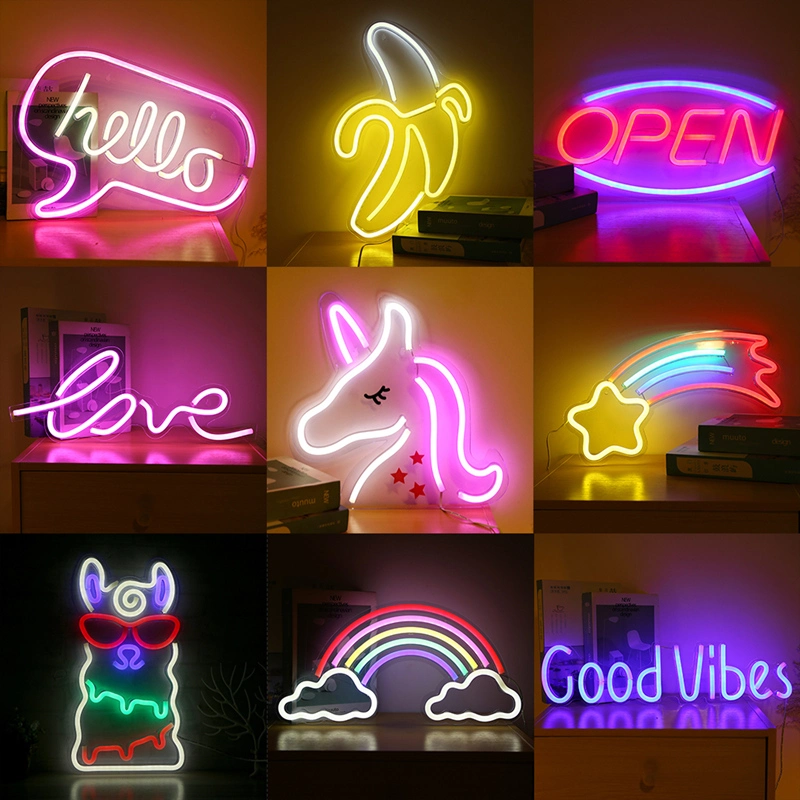 Customized Wedding Decorative Christmas Hat Shaped LED Neon Lights Sign