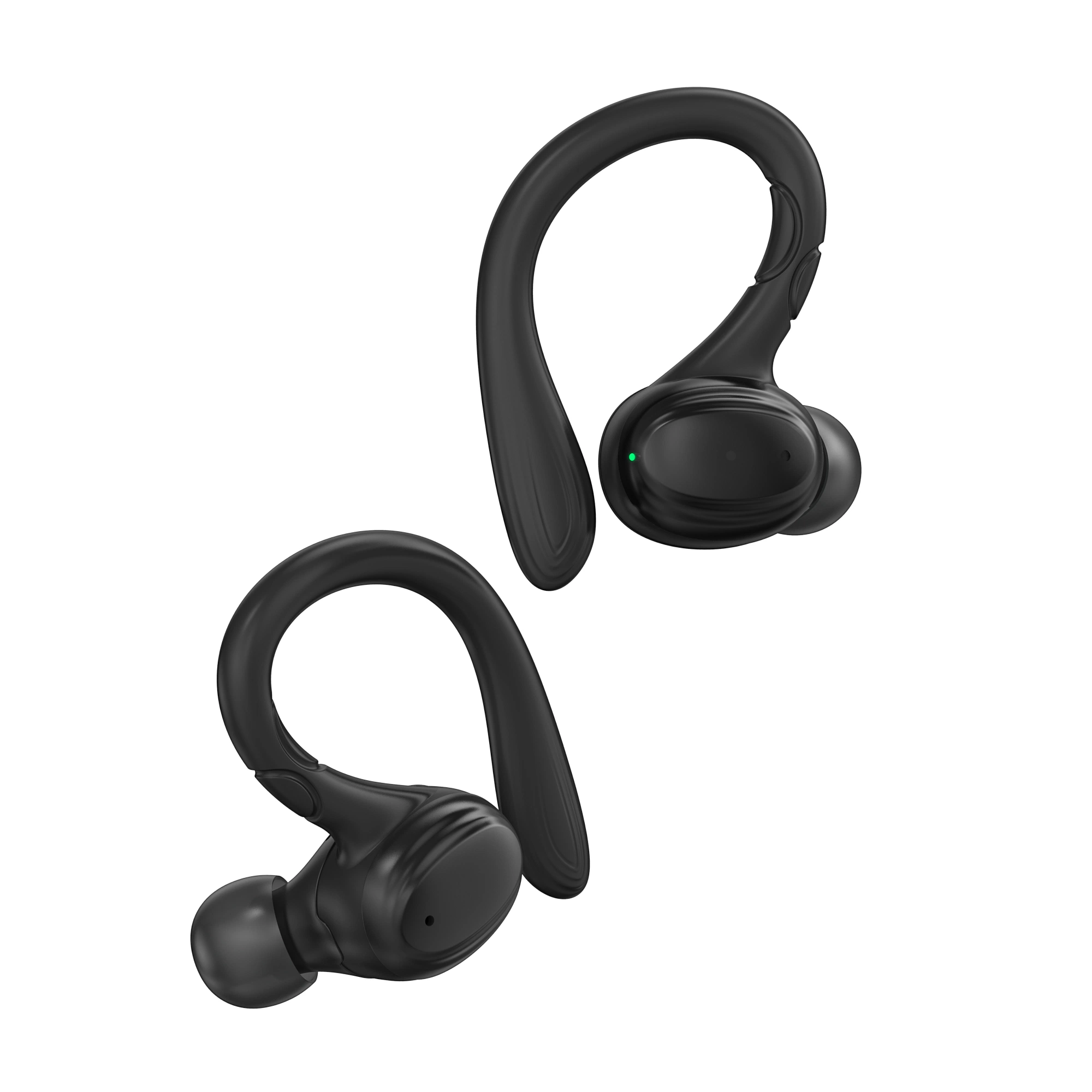 Auriculares con gancho para la oreja nuevos y calientes molde privado I24 negro impermeable Auriculares deportivos inalámbricos TWS