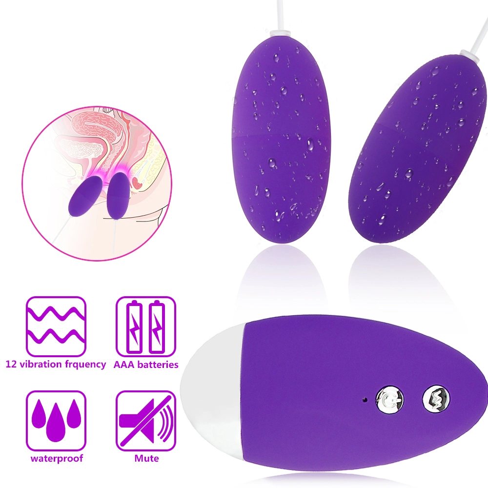 Wireless Remote Control Multi-Frequency Vibration Female Masturbation Double Vibrating Love Egg