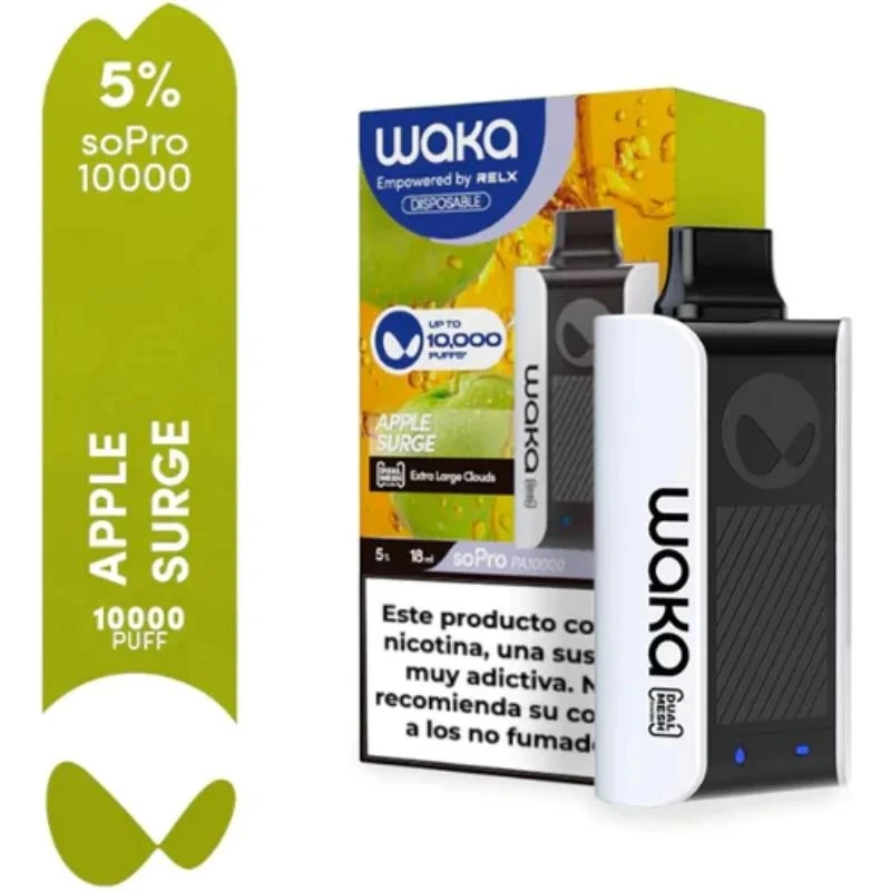 Новый одноразовый воздушный поток Vape Waka PA10000 Wape E сигареты оптом Одноразовый бар Вапес Пуфф Вака