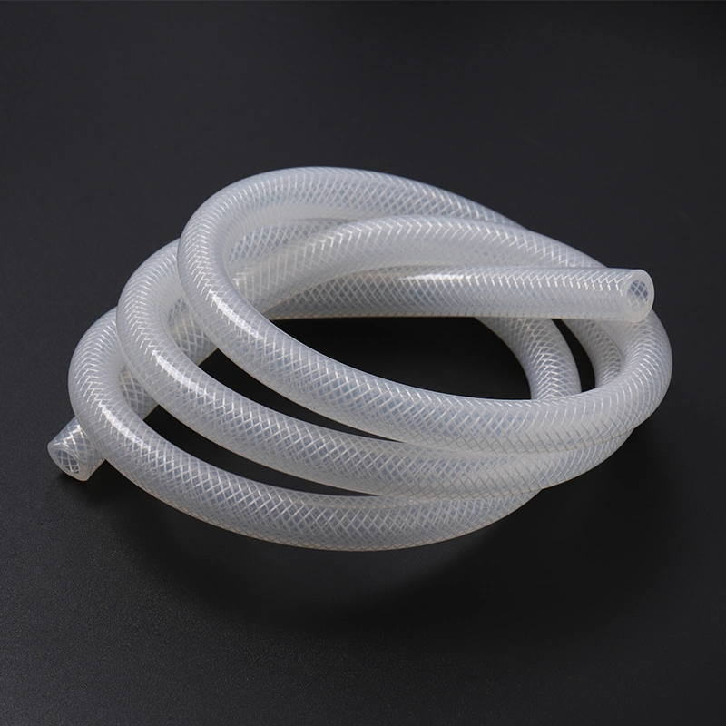 Manufacturers Supply Food Grade Silicone Braided Hose Reinforced Silicone Mesh Pipe