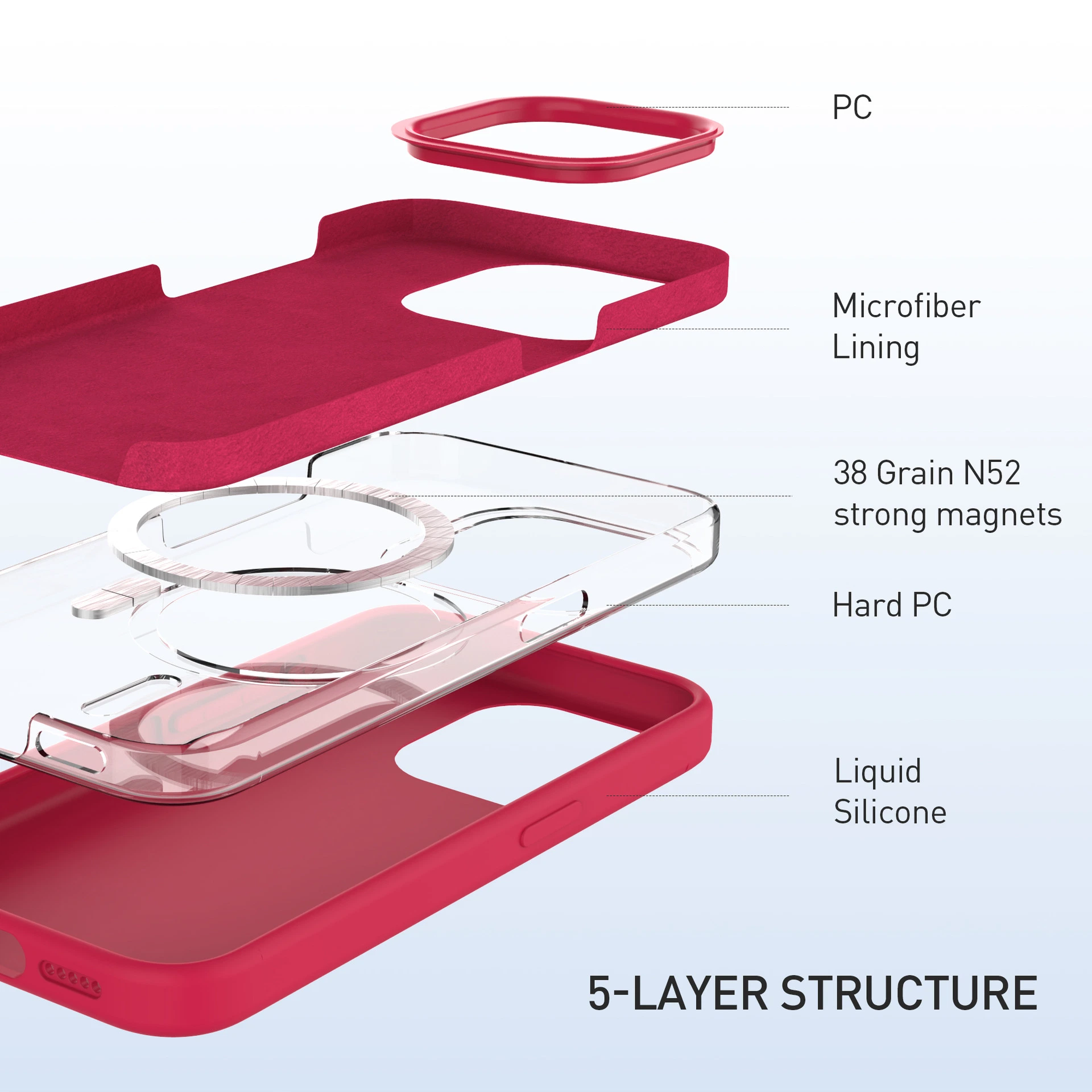 علبة هاتف Silicone عالية الجودة لهاتف iPhone 15