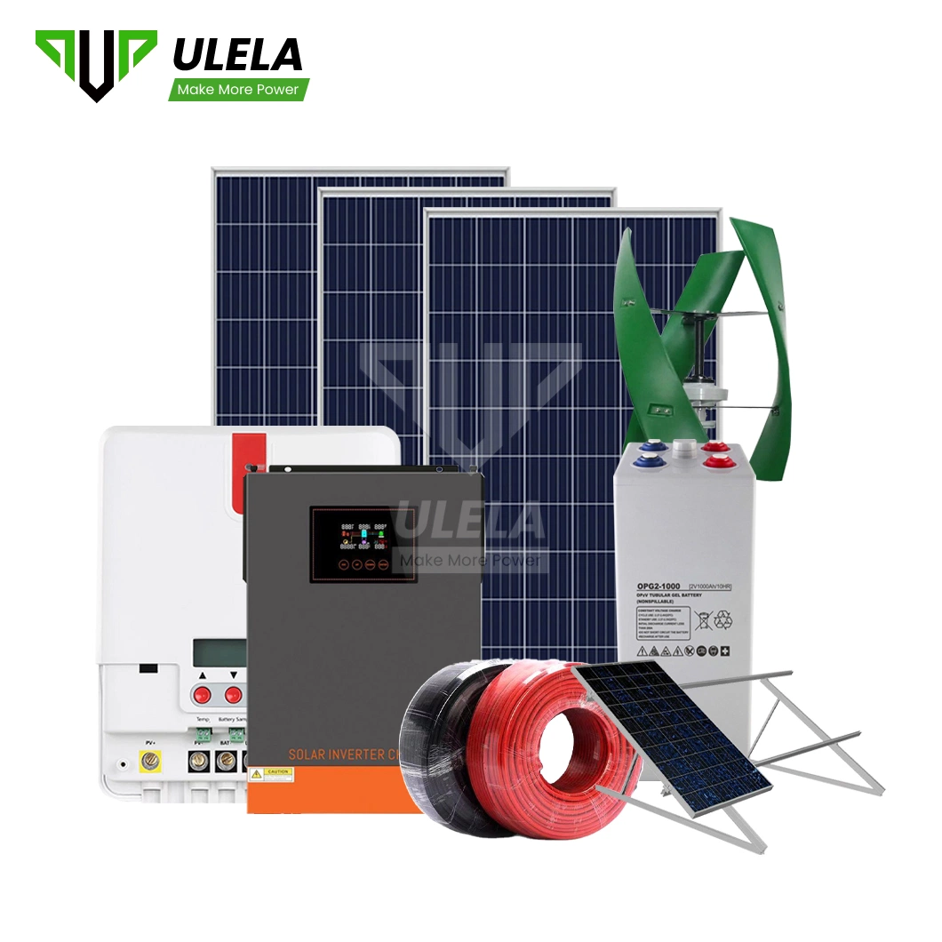 Ulela 2000 Watt gerador Solar Fabricação Atacado Off Grid Solar Sistema de armazenamento de energia China Wind Solar Hybrid Power