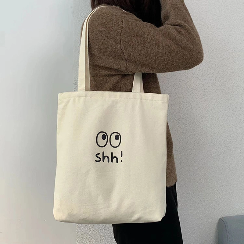 Canvas Tote Bag Aesthetic Cotton Canvas Bag for Women Girls Gift Cute Fish Tote Bag Book School Shopping Shoulder Bag Beach Bag