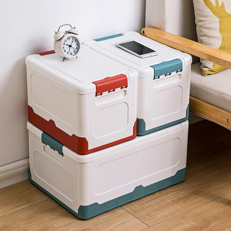 20205 Plastic Folding Storage Box with Lid Collapsible Clothes Toys Sundries Box Foldable Storage Box