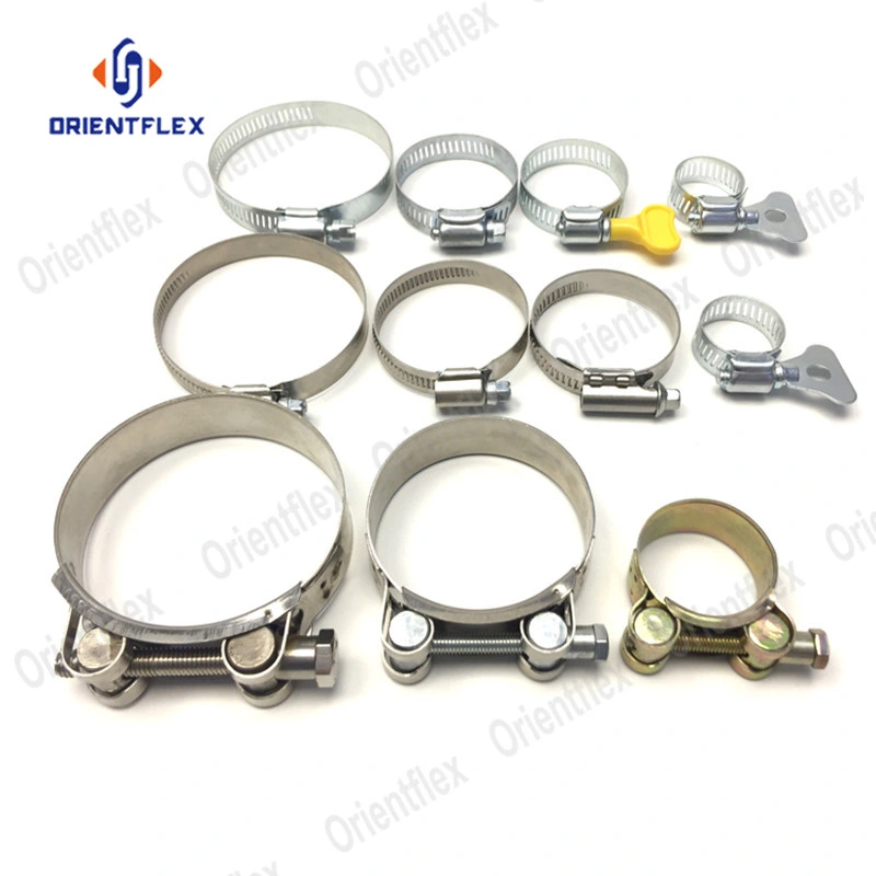 Stainless Steel Adjustable Worm Screw Type Hose Clamp