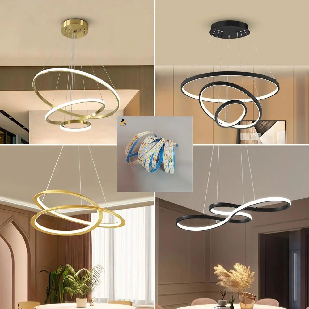 High quality/High cost performance Constant Current LED Strip Lamp for Living Room Home Creative Ring Circle Chandelier