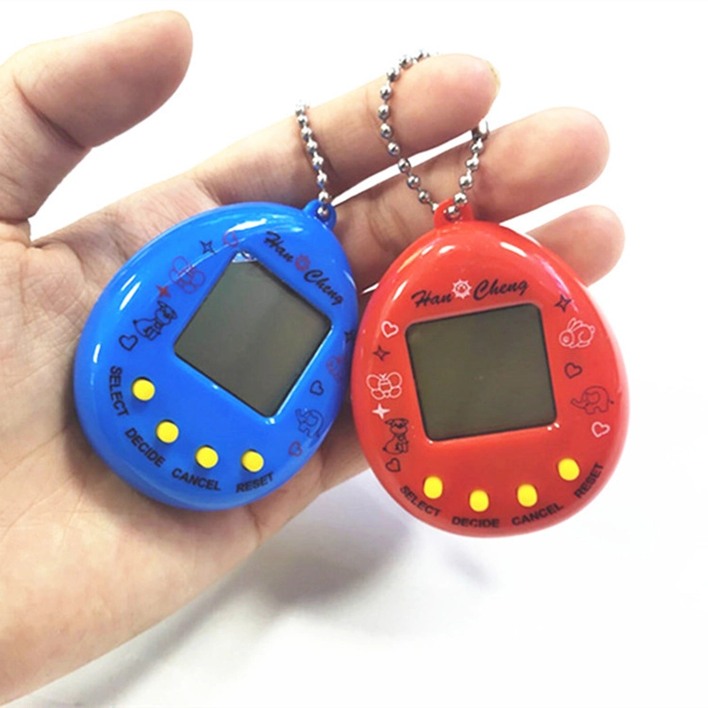 Electronic Keychain Game Keyring Nostalgic Retro Handheld Electronic Game Machine Tamagotchi Digital Pet