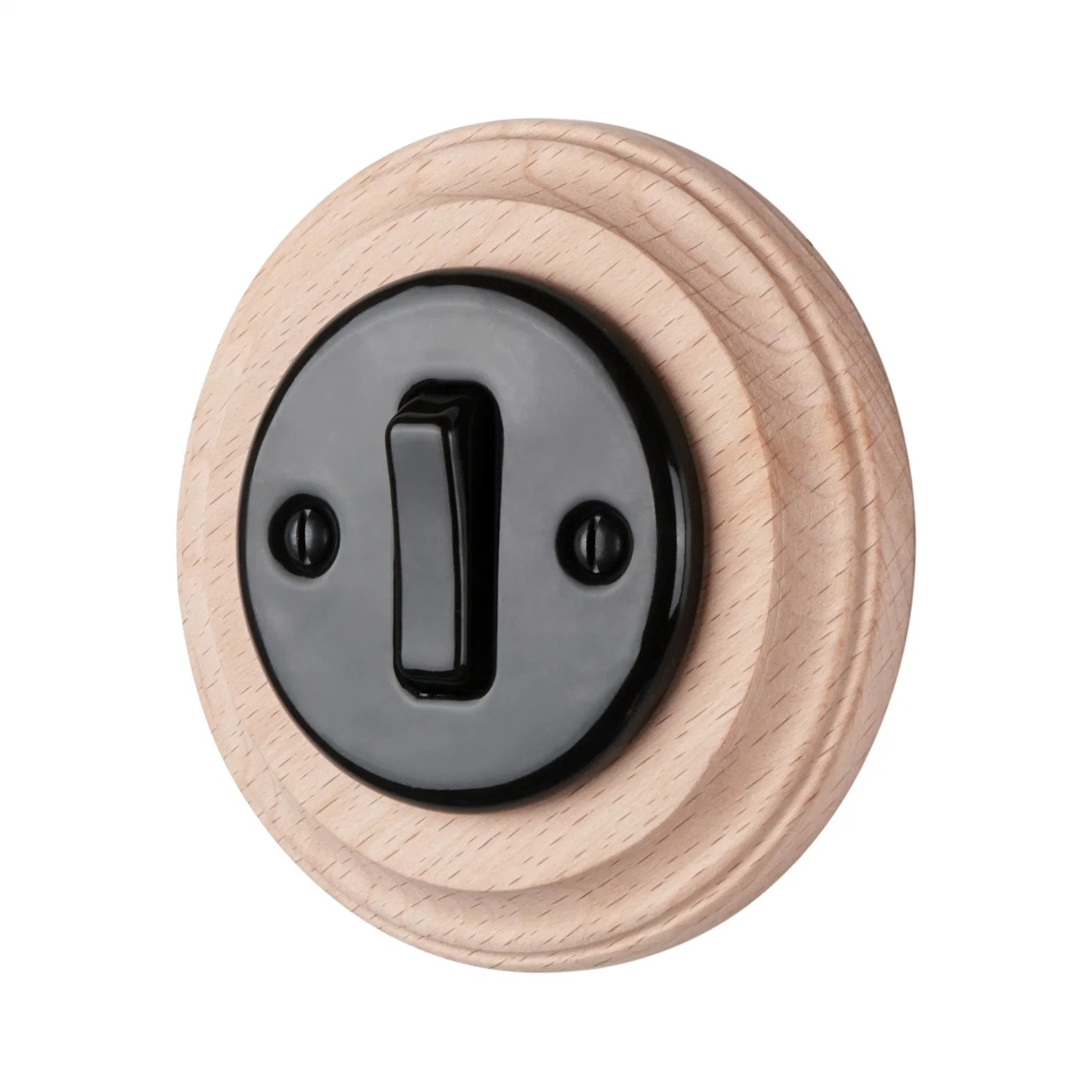 1 Gang 2 Way Style of Simple Household Ceramic Flush Mounted Button Switch