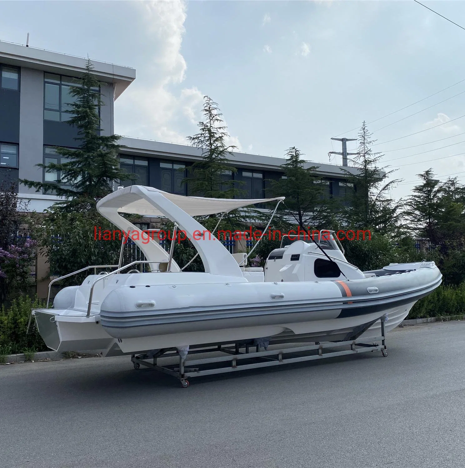 Liya 27feet Passenger Ship Fiberglass Hull Inflatable Rib Boats for Sale