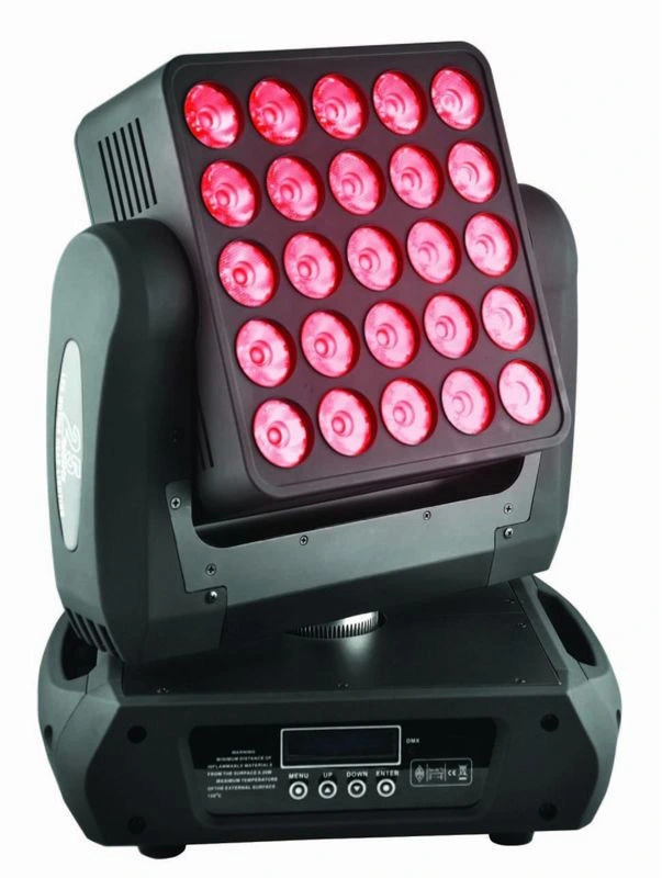 DMX512 التحكم XY-Axis محرك الخطوات ثلاثية الأطوار 25PCS LED Shake Head مصفوفة للنادي