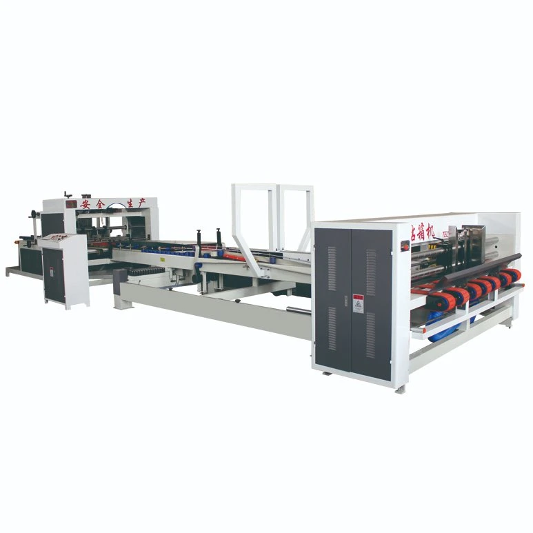 2023 New Automatic Carton Folding Gluing Box Making Packing Machine