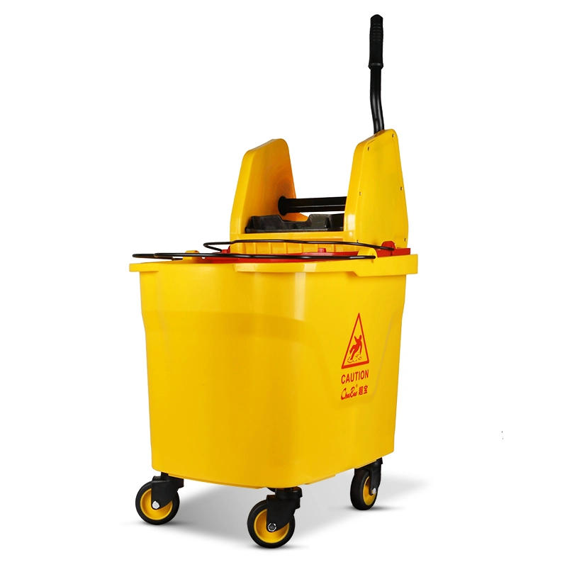 35L Down-Press Double Mop Wringer Trolley Mop Squeeze Bucket Mop Bucket