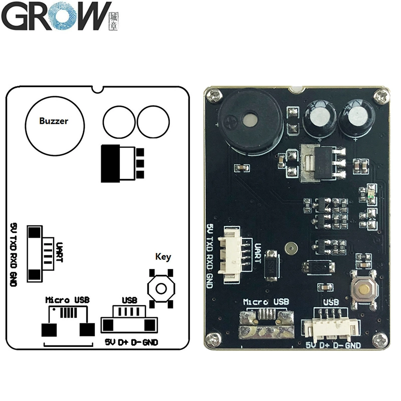 Grow GM72 Scanner de codes-barres USB/RS232 1D/2D pour Bus