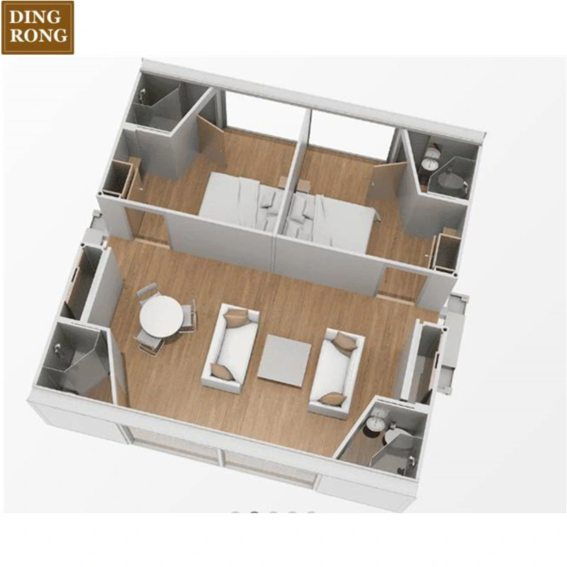 Flat Pack de 3 Dormitorio Baño oficina portátil Cabañas Outdoor