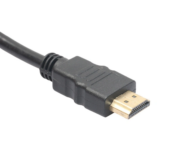 Black Wire Blue Head 1.8m HDMI to VGA HD Cable Wiring Harness HDMI and VGA Plugs Are All Gold-Plated Plugs