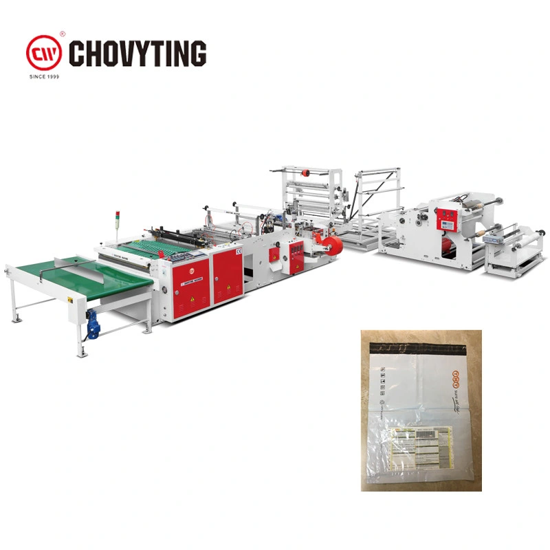 DHL Full Automatic Express Plastic PE Mailer Courier Poly Bag Machine Sealing and Cutting Bag Making Machine