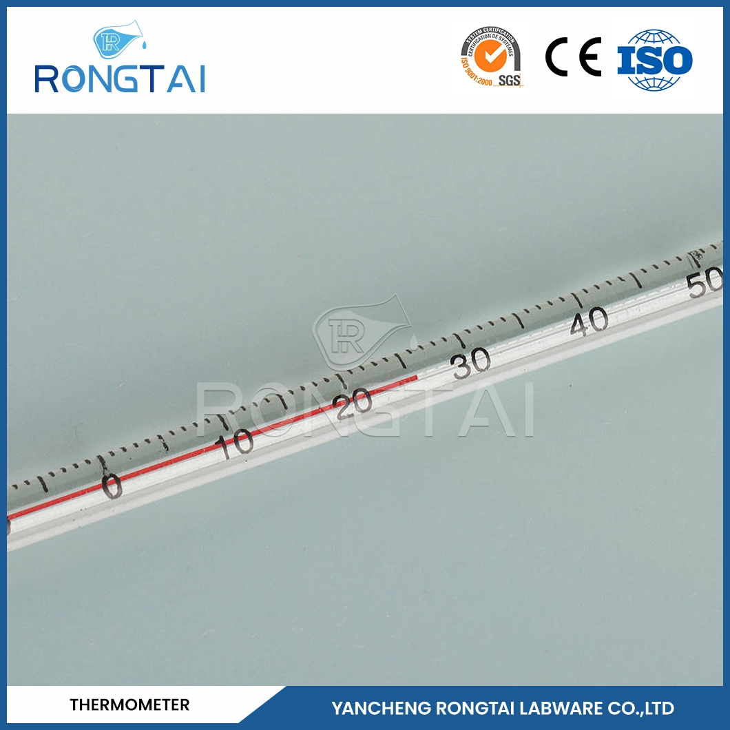 Rongtai Lab Glassware Glass Manufacturers Lab Thermometer China High Precision Mercury Thermometer