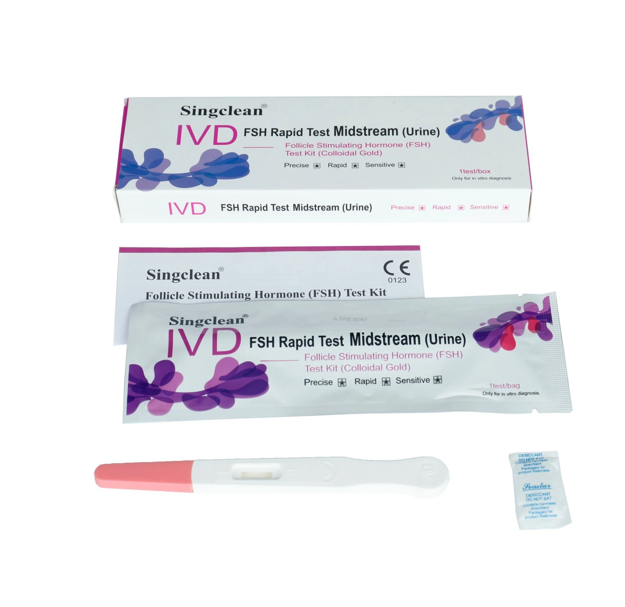 Ce Approved Fsh Menopause Test Kit Strip Midstream Cassette