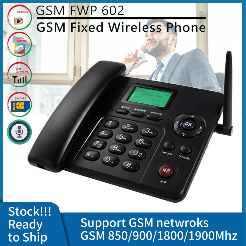 GSM Festnetz-Funktelefon mit 2 SIM-Karten/Aufnahme/SMS/Kurzwahl