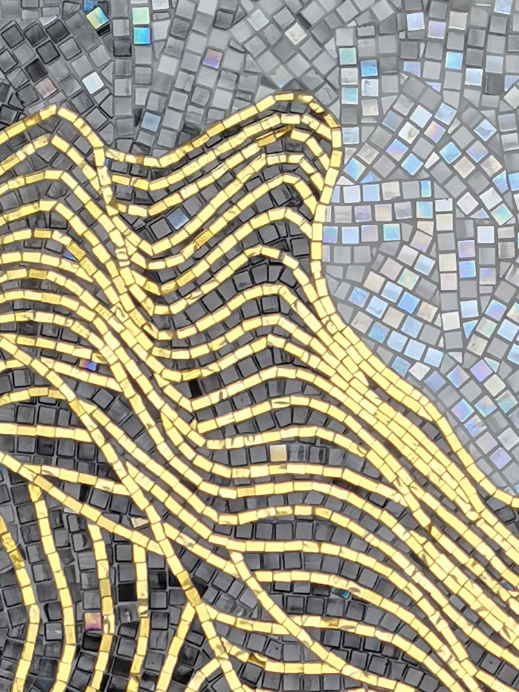 Belos Cristais Ouro Mosaicos de vidro murais