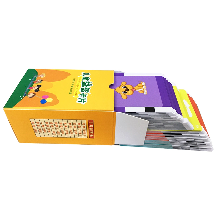 OEM Factory 300GSM Art Paper Literacy Challenge Cards Printing 6X9cm Kids Flash Cards with Matt Lamination