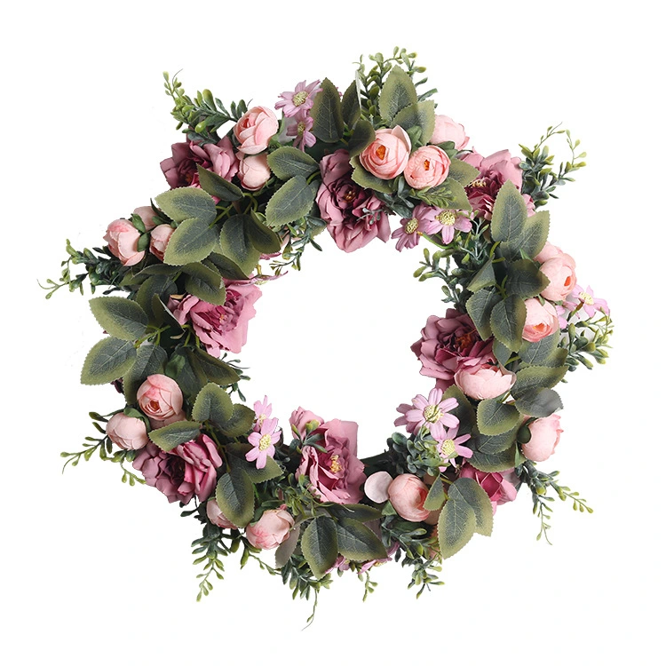 Decoración Floral Garland Artificial Wreath Rosa Wreath Navidad