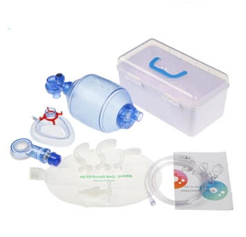 Hot Sale Medical Emergency PVC Manual Ambu Bag for Adult