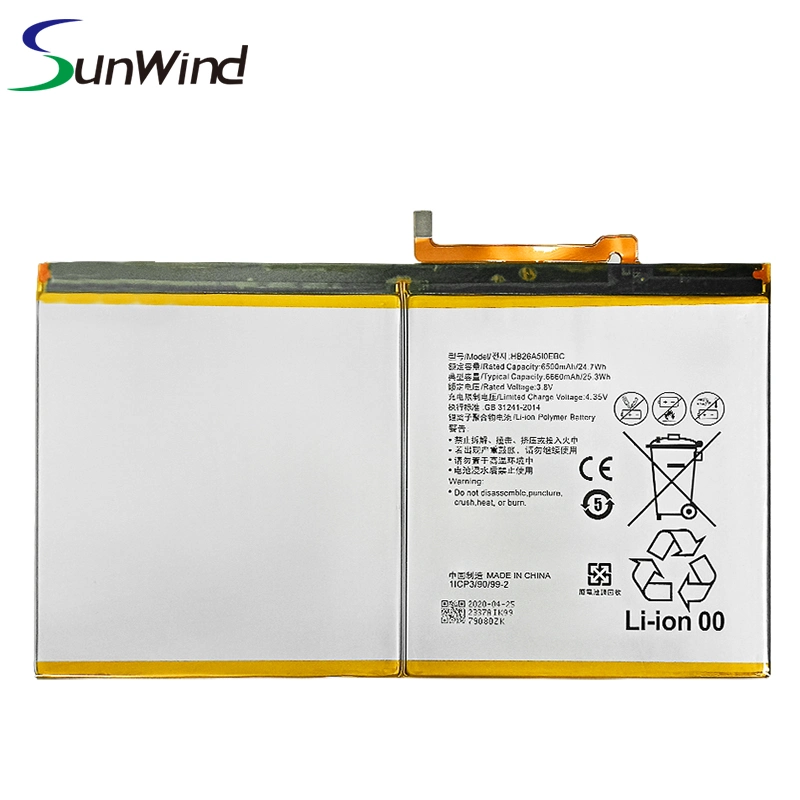 Nouvelle batterie de rechange Hb26A5I0ebc pour PC tablette Huawei M3 Lite Bah-W09