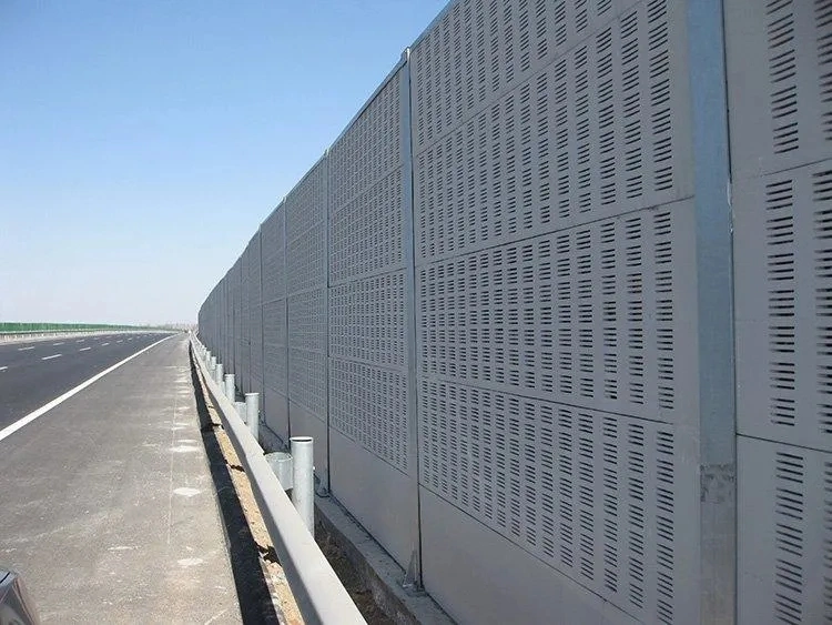 Outdoor Metal Sound Isolation Noise Absorption Barrier in Roads