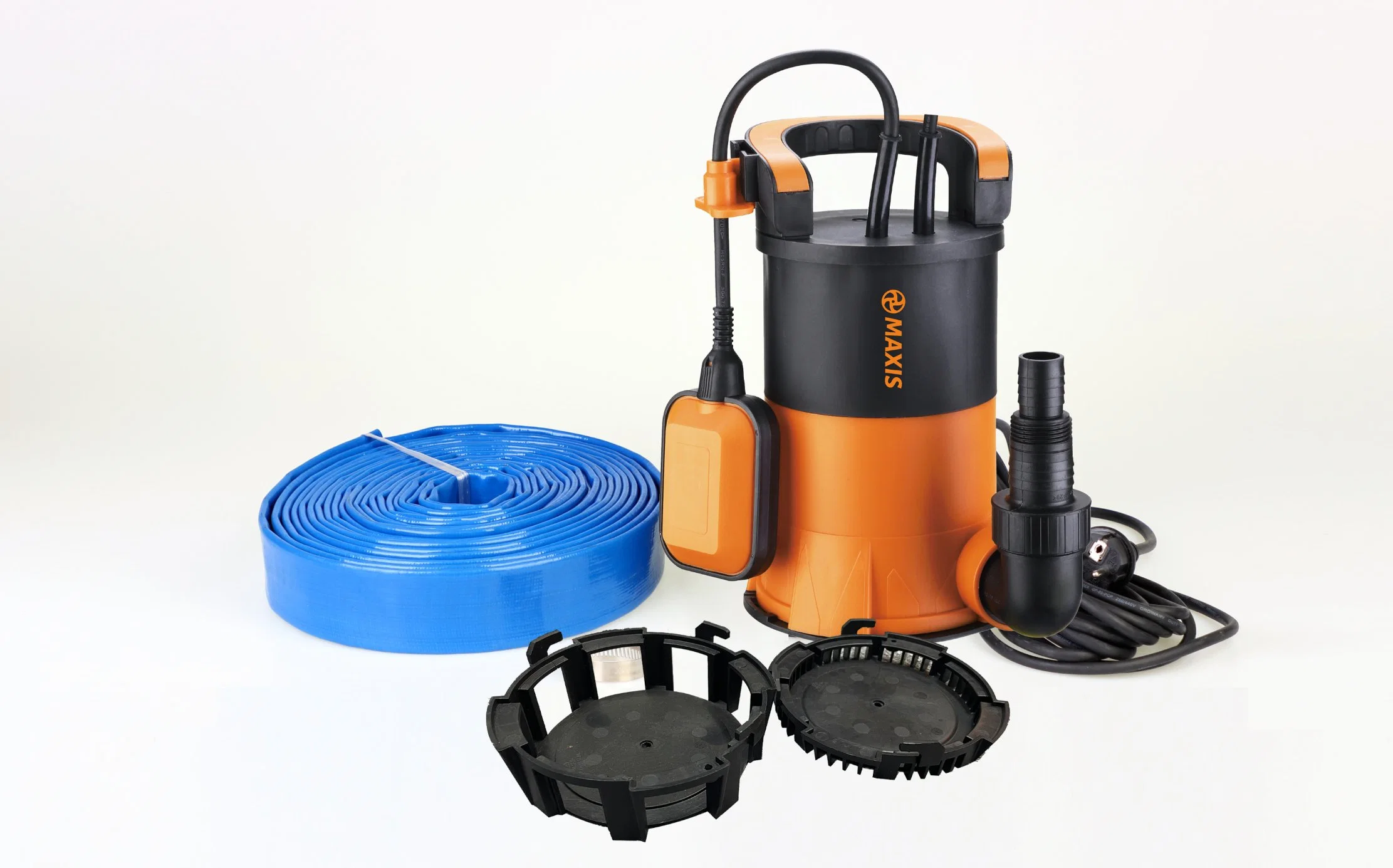 550W 2/3HP Dirty Water Plastic Electric Flood Kits Submersible Drain Pump with 25' Water Hose, Sump Pump Kit for Pools, Hot Tubs, Water Tanks, Ponds