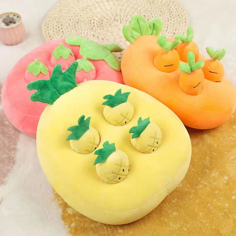 Cute Plucking Radish, Strawberry Fruit, Personal Interaction, Plush Toys, Small Vegetable Field, Enlighten Children's Hands-on Ability Gifts