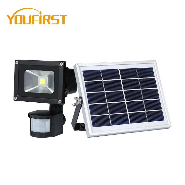 High Power Outdoor Lighting Waterproof Aluminum IP65 10watt Solar LED Flood Lamp