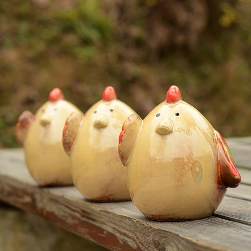 Artesanías de estilo rural Mini estatua de Animales Aves cerámica Hucha