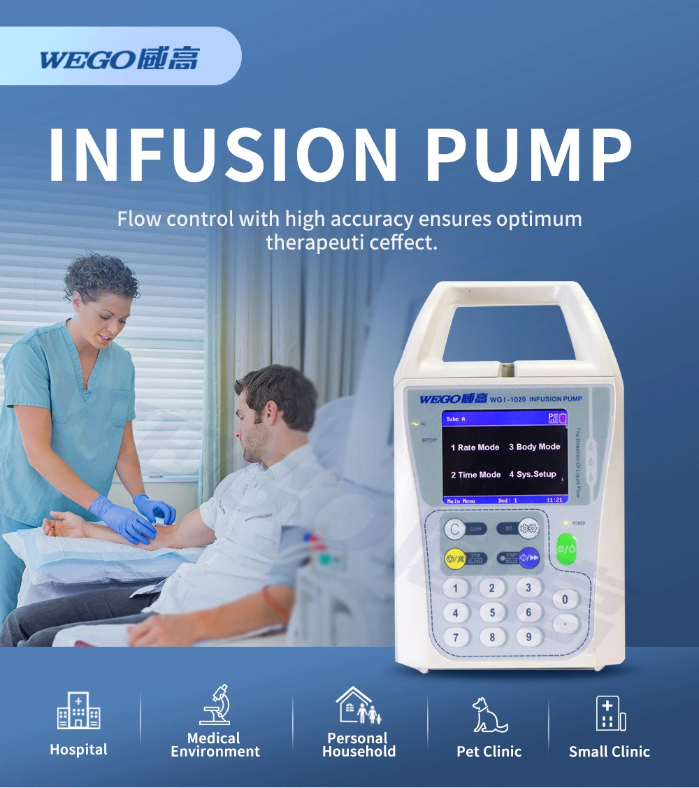 Wego Krankenhaus Medizinische Infusion Elektrische Infusionspumpe Spritzenpumpe