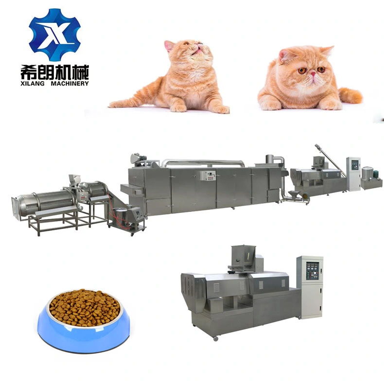 Machines de fabrication de ligne de production alimentaire en PET sec à deux vis extrudées Extrudeuse de type Pellet d'alimentation de chiens