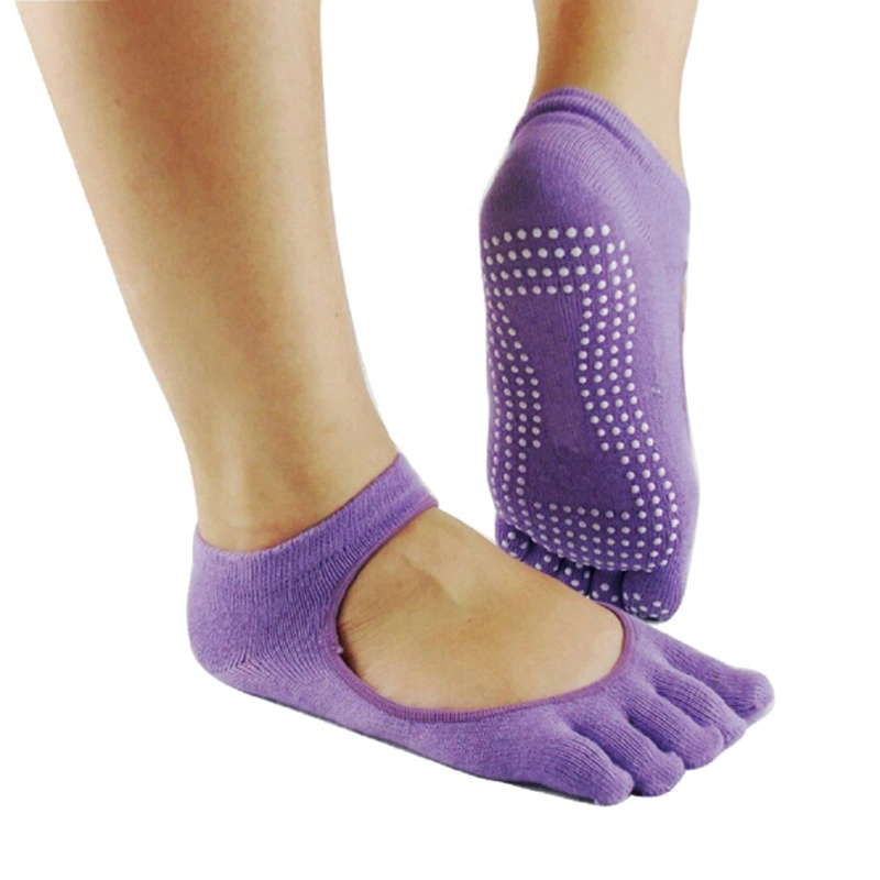 Cotton Knitted Anti-Slip Yoga Gloves