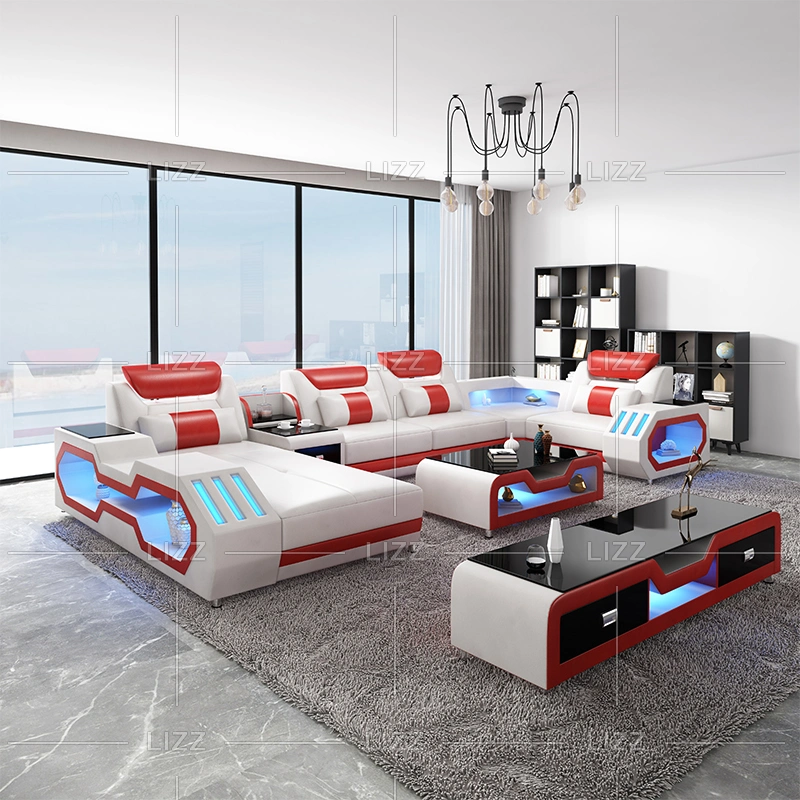 USA Hot Selling Modern Home Furniture Leather Living Room Sofa Furniture Set