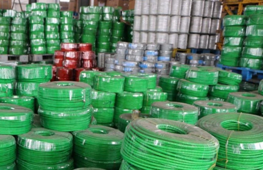 Green Coated Plastic Steel Wire Rope